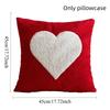 Soft Valentine Heart Pattern Pillowcase Embroidery Decorative Tufted Cushion Case 45CM Square Throw Pillow Cover Bedroom