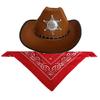 Halloween Cowboy Costume 2Pcs Cosplay Dress Up Parties Stage Performances Western Cowboy Outfits for Kids Adults Gifts