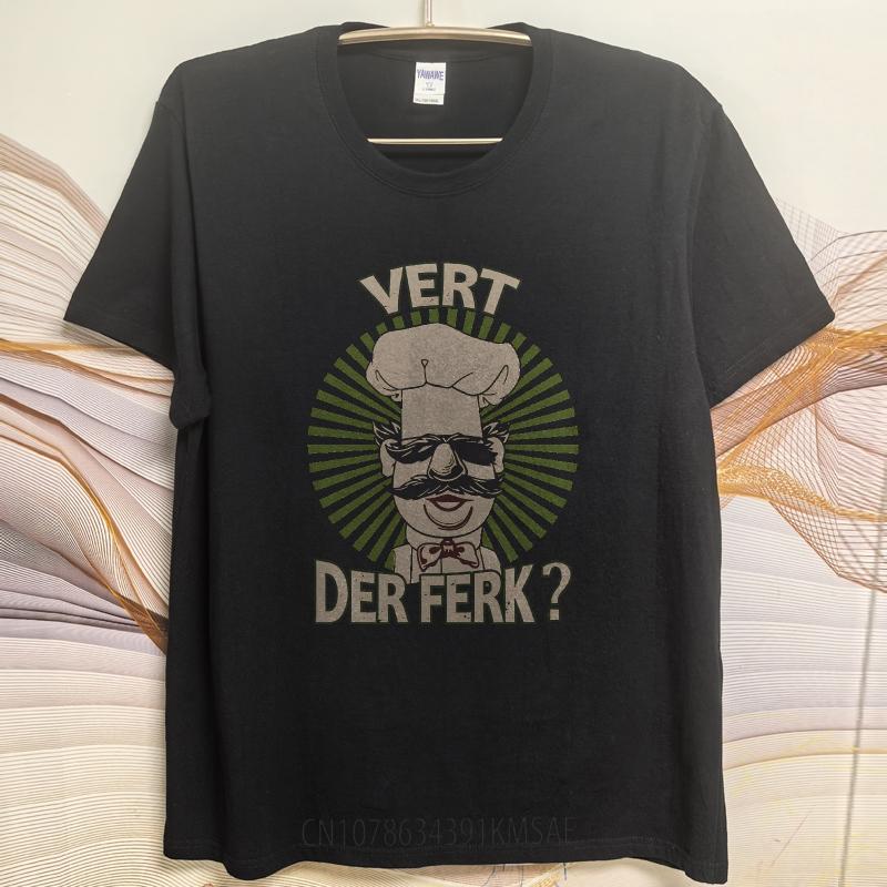 Anime ONeck Unisex Tshirt Oversized Summer Man tshirt Chef With Mustache And Sunglasses Short Sleeve Rock Round Neck Tops