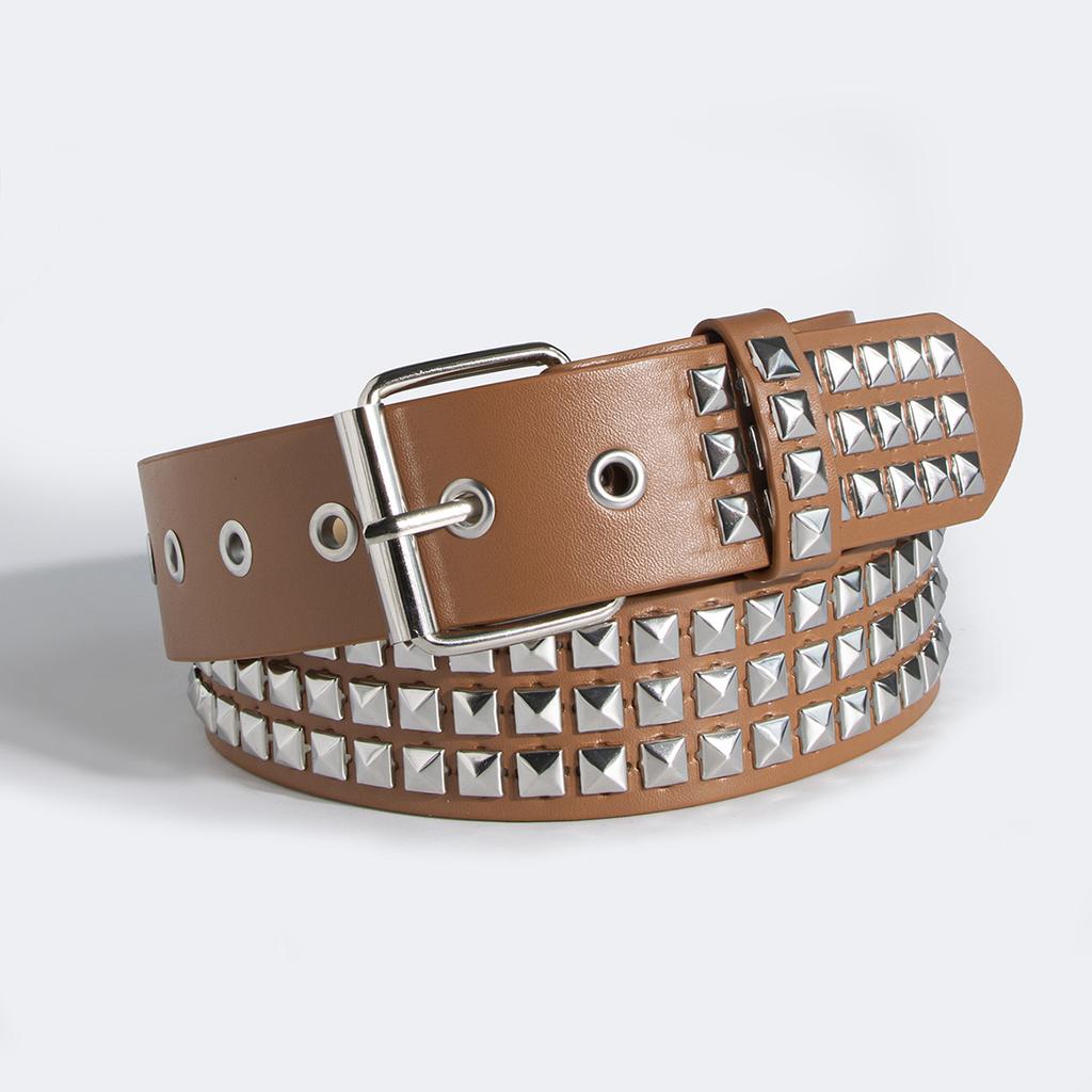 Women's European and American Fashion Rivet Punk Five-pointed Star Eyes Hot Girl Heavy Industry Jeans Belt Decorative Belt