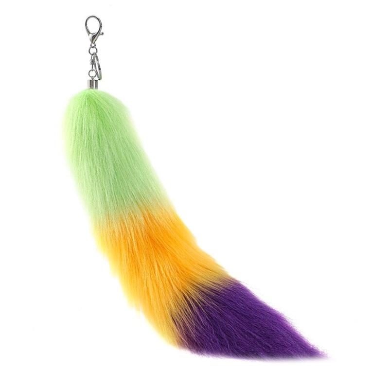 Animal Tail Shape Colorful Key Charm Handbag Decoration Unique Key Pendant