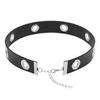 Punk Style Breathable PU Leather Choker Necklace with Hollow Design.