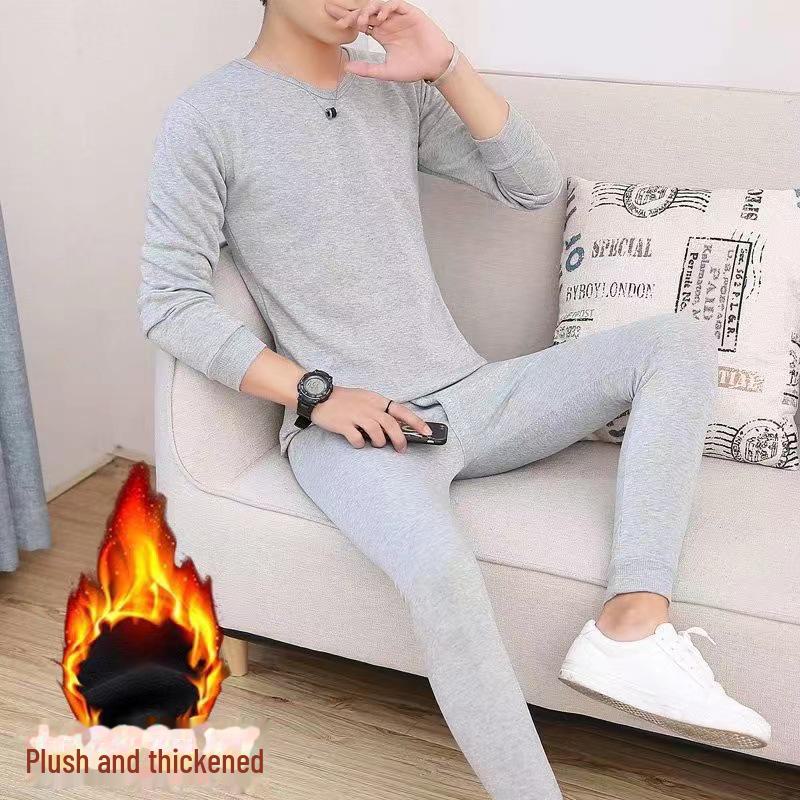 Men's Thermal Velvet-Lined Winter Pants - Warm, Cold-Resistant Base Layer