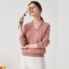 Zhaojun Women's V-Neck Pure Cashmere Sweater