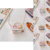 Cute Animal Design Cotton Canvas Handbag For Girls With Creative Chain Strap