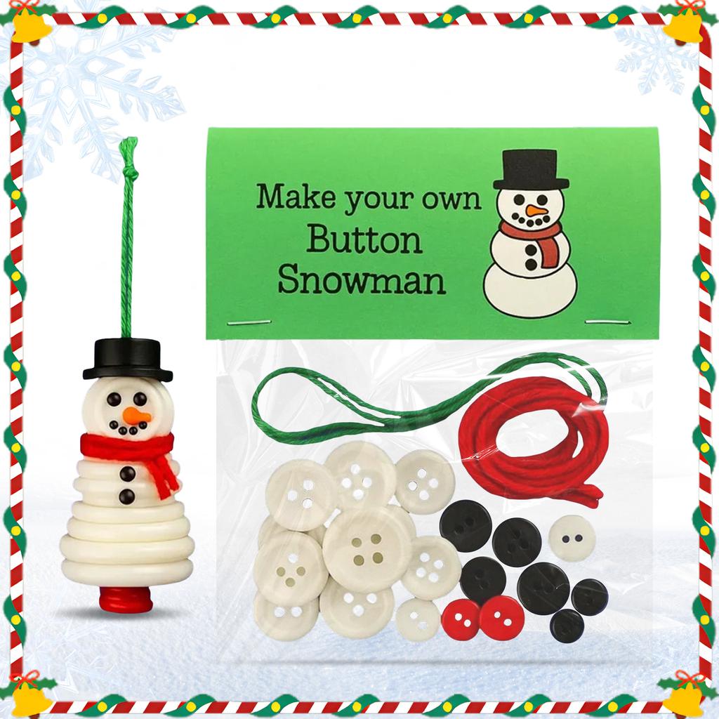 DIY Button Christmas Hanging Ornament Kit Christmas Decoration Set Christmas Ornament Kit for Holiday Decoration Xmas Party