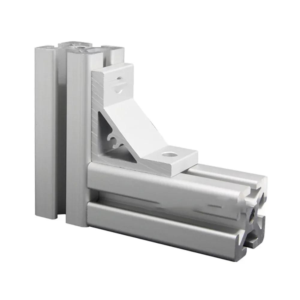 Aluminum Joint Fastener 90 Degree Bracket For Aluminum Extrusion 3030 Series Aluminum Extrusion Easy To Install High Hardness