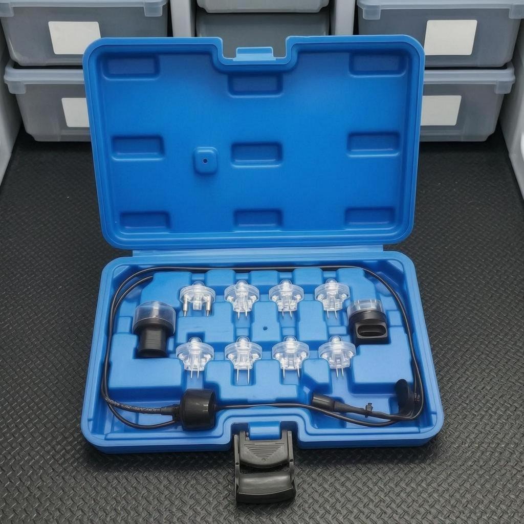 11 Pieces Automotive Petrol Injector Tester Kit Blue Hard Case