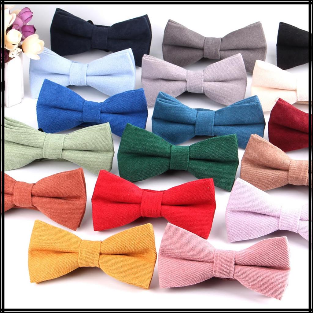 [White Fang] Velvet Bow Tie, Event, Stylish, Fashionable, Men's & Women's, NC090 (Khaki)