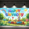 Outdoor Party Decoration Outdoor Scenery Event Backdrop Colorful Banner Sunshine Graphics Children's Birthday Decor For Kids