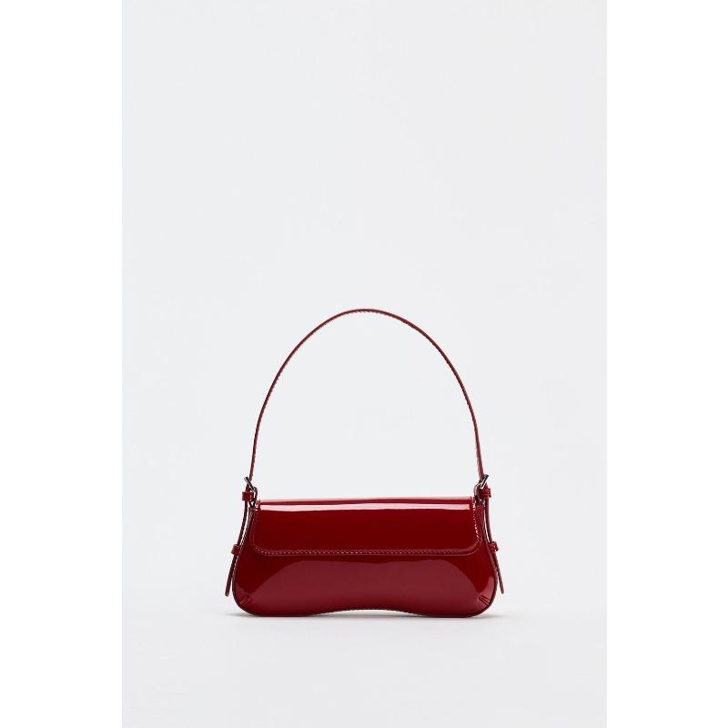 Home Red Baguette Underarm Bag Autumn New Product Stylish Simple Commuter Flip Retro Shoulder Bag