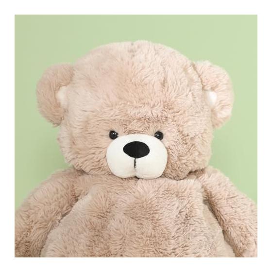 Fuji Boeki Bear Stuffed Animal First Toy Body Pillow Height 50cm Teddy Bear Cushion Present Baby Fluffy Beige 19553