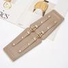 Belt Women'S Dress Wide Waist Seal Buckle Decoration With Skirt Outer Elastic Belt Waist French Elegant And Thin