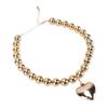 Large Bead Necklace Heart Shape Pendant Chunky Chain Necklace Collar Chain for Women Party Anniversary Gold