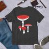 STRAIGHT CUT T-SHIRT Red Mushroom Goblincore Shirt Amanita Muscaria Dark Academia Cottagecore Mushroomcore Mycology Fungi Tee Shirts Gothic