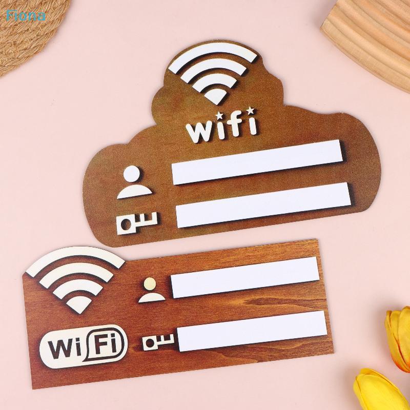 Vintage Wooden Wifi Password Sign Board Erasable Wifi Info Display Plate With Pen For Cafe Home Hotel Wall Decoration