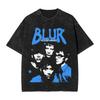 Blurs Rock Band T Shirt Hip Hop Washed Short Sleeve Harajuku TShirt  Cool for Unisex Women Streetwear Printed Tee Shirt