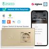 BSEED Zigbee 1Gang Light Switches 1/2/3Way Tuya Smart Life App Control Plus EU Socket USB Type-c Power Outlets Glass Panels