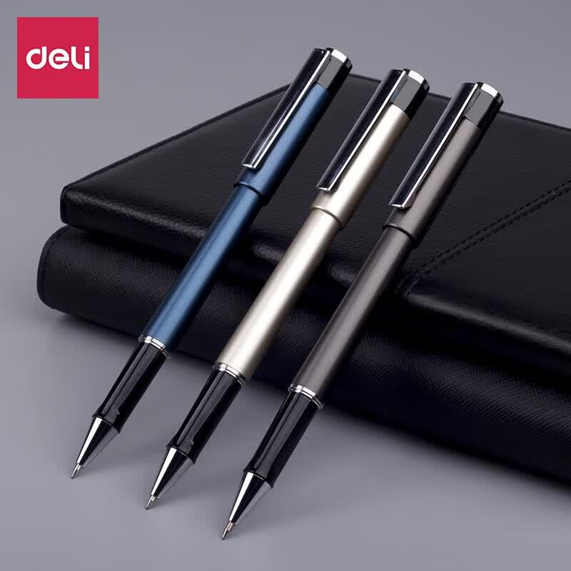 Гелевая ручка Deli DL-S143, 0,7 мм, черная, упаковка 12 шт.