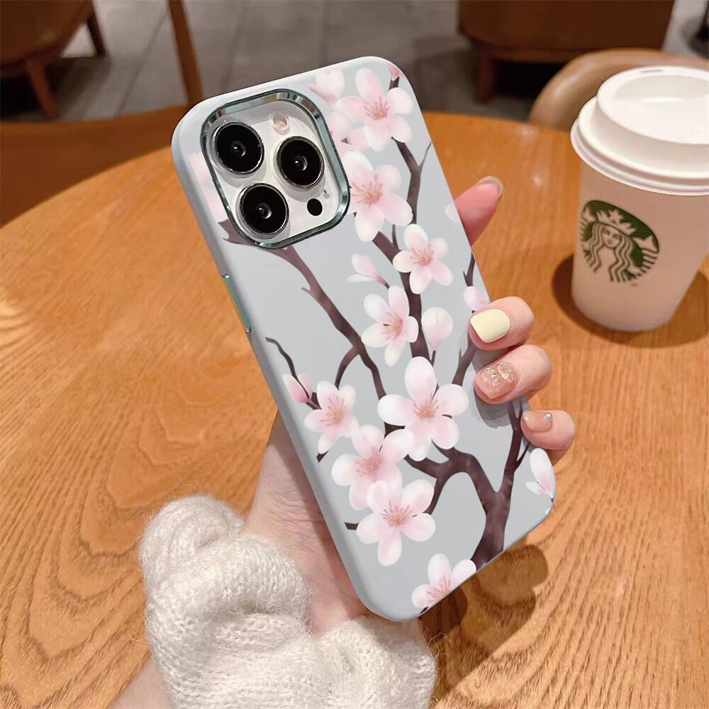 Litschi-Muster Handyhülle Für iPhone 11 12 13 14 15 16 17 Pro Max XS XR X 7 8 Plus 16E Air Mit Blumenmuster Weiche Silikonhülle