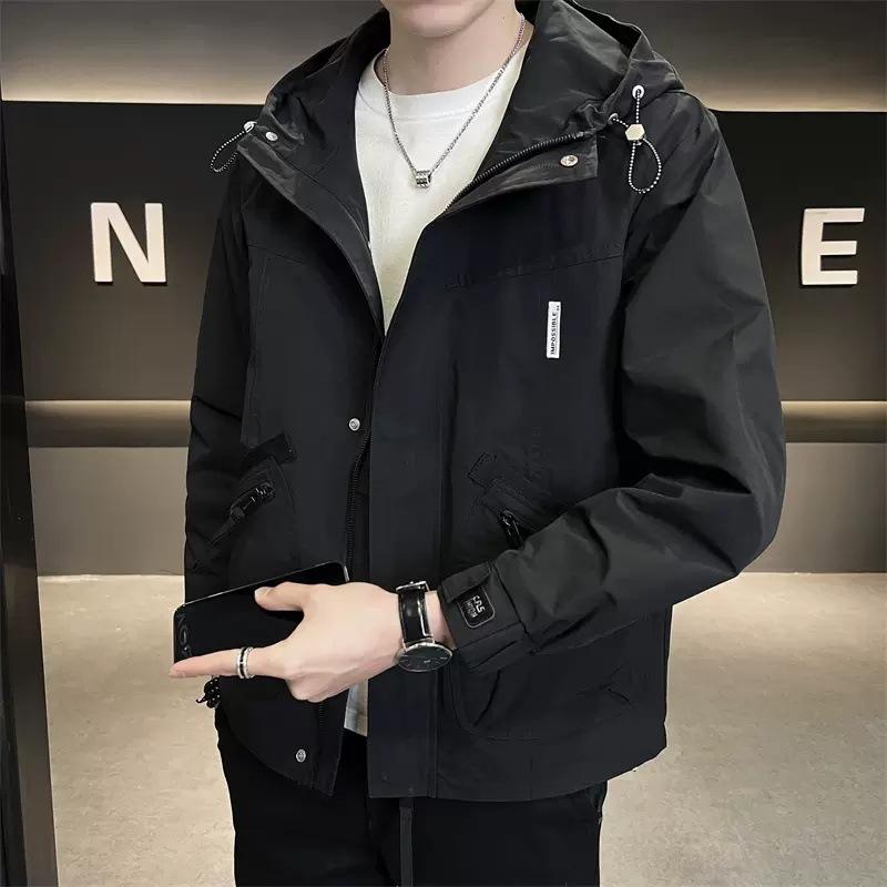 Hooded Jacket Men's Autumn New Trendy Youth Jacket Thin Autumn Clothing