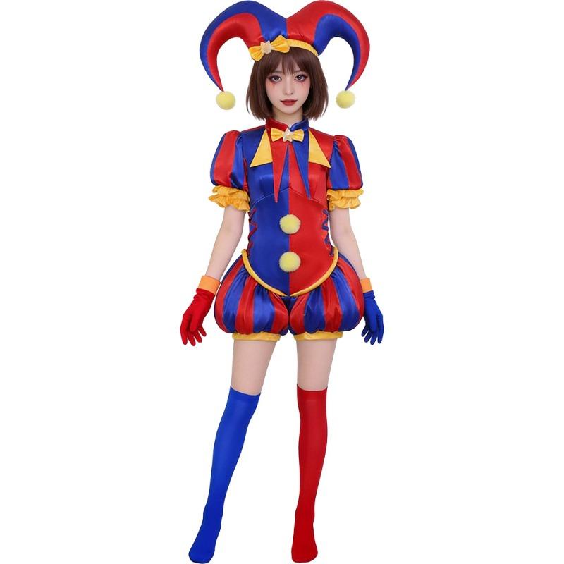 Magic number circus clown female cos costume Pomni onesie halloween pomni cosplay costume
