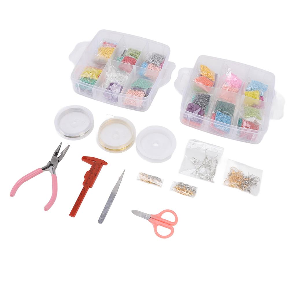 Zestaw koralików do wyrobu biżuterii Akrylowe koraliki beczułki DIY Zapięcie typu karabińczyk Nożyczki do bransoletek naszyjników kolczyków