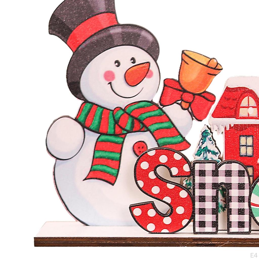 Christmas Wooden Desktop Ornament Decoration Ornaments for Holiday House