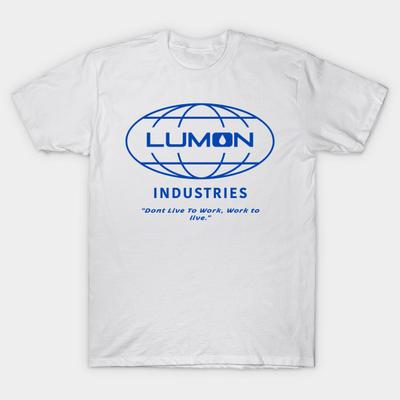 T-shirt Homme Noir Imprimé Lumon Industries Severance Impression Papier de Transfert Sans Découpe T-shirt en Coton