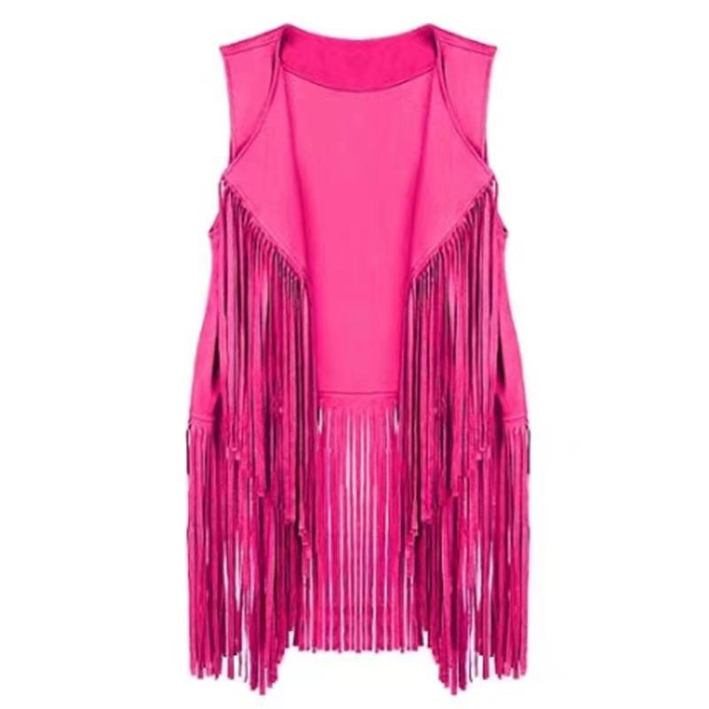 Women's Spring and Summer Thin Fringe Horse Clip Women Slim Slim Sleeveless Vest Top