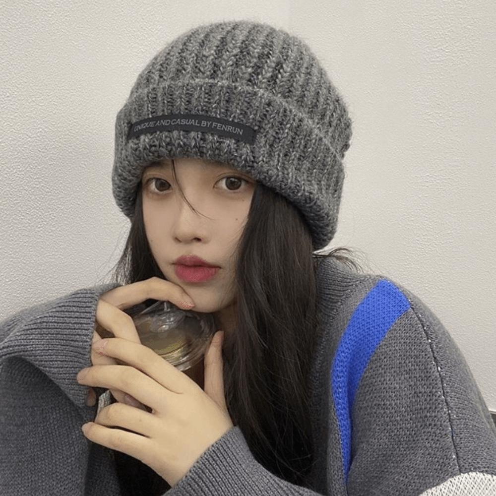 14 inch Beanie Hat Hairpiece Knitted Cap Warm Ski Hat Wigs for Autumn and Winter
