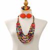 Handmade Vintage Boho Bib Beads Ethnic Style Geometric Beaded Necklace  Jewelry Accessories