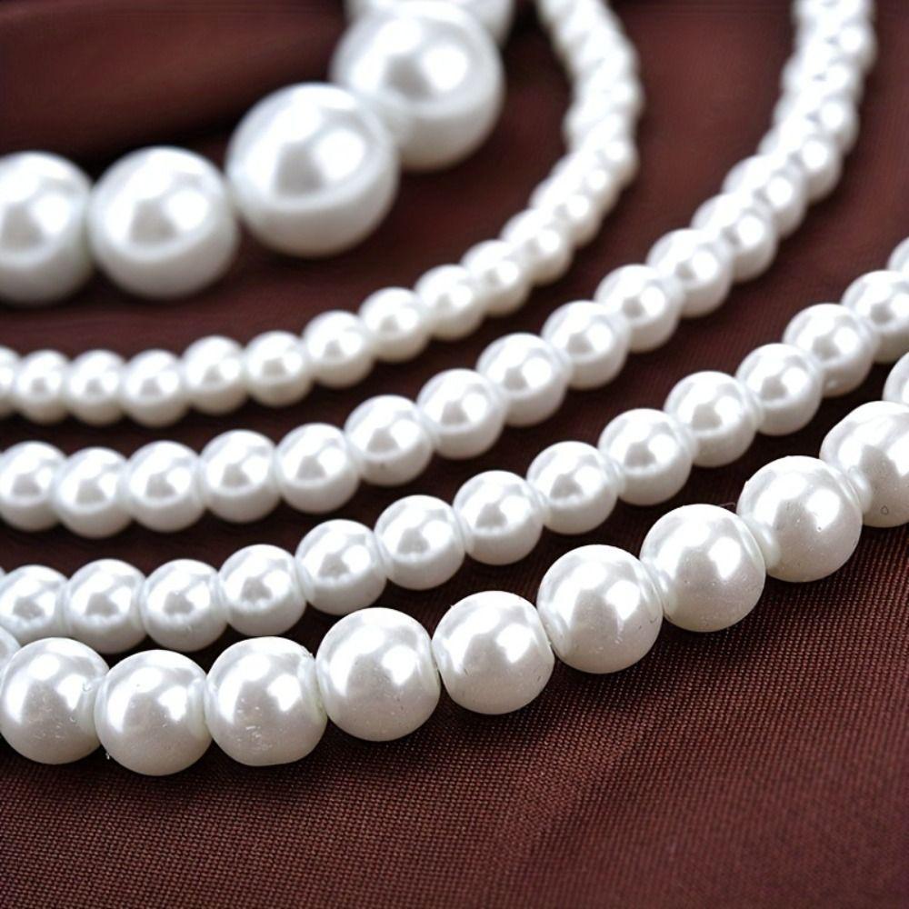 Luxury Multi Layer Necklaces Charms Exaggerated Necklaces Pearl Beaded Necklaces  Dress Decoration