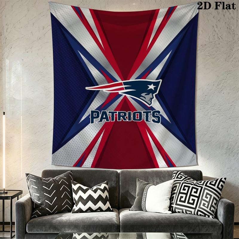 New England Patriots Wall Tapestry Aesthetic Wall Hanging Printed Fabric Blanket Decorative Tapestries for Bedroom Living Room Home Decor