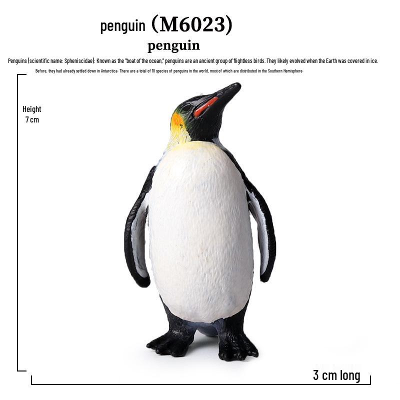 Emperor Penguin Marine Animal Model Toy Set for Kids