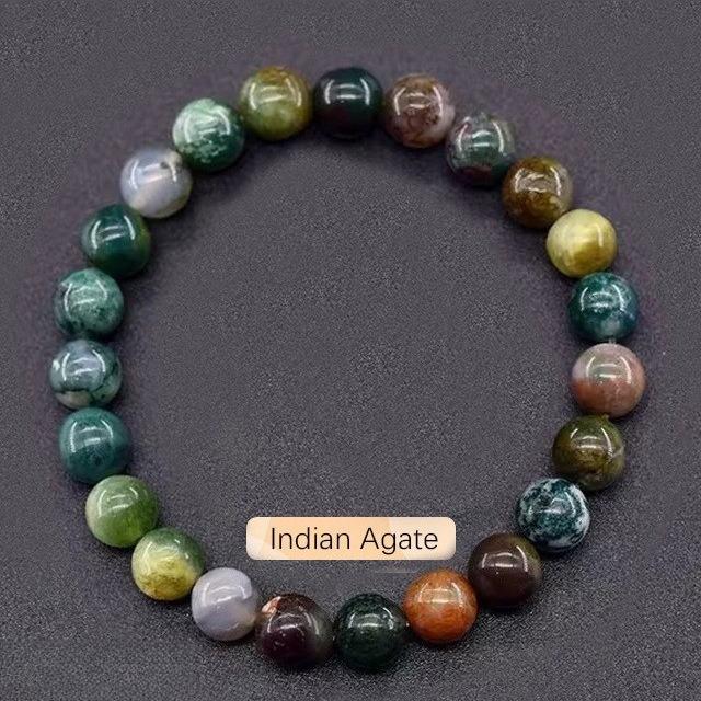 Festive Gifts Assorted Natural Stone Beaded Bracelet Set Crystal Fashion Jewelry For Men And Women Daily Wear Simple Versatile Accessory