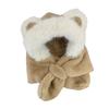 Women's Winter Korean - style Cute Bear Ear Plush Hat and Scarf Integrated Fleece - lined Thickened Cycling Ear - protection Trendy Hat