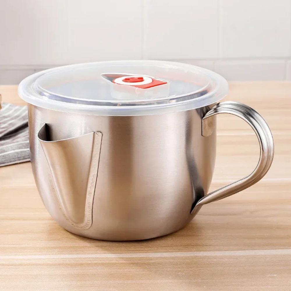 1000ML Stainless Steel Gravy Oil Soup Fat Separator Grease Oiler Filter Strainer Bowl Home Kitchen Cooking Tools