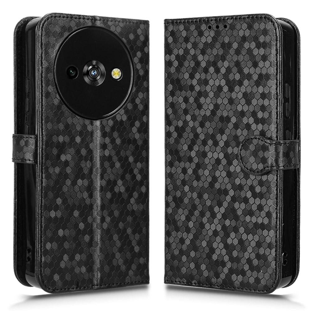 For Oukitel C59 Pro/C59 Wallet Case Dot Pattern Imprint PU Leather Phone Cover with Wrist Strap