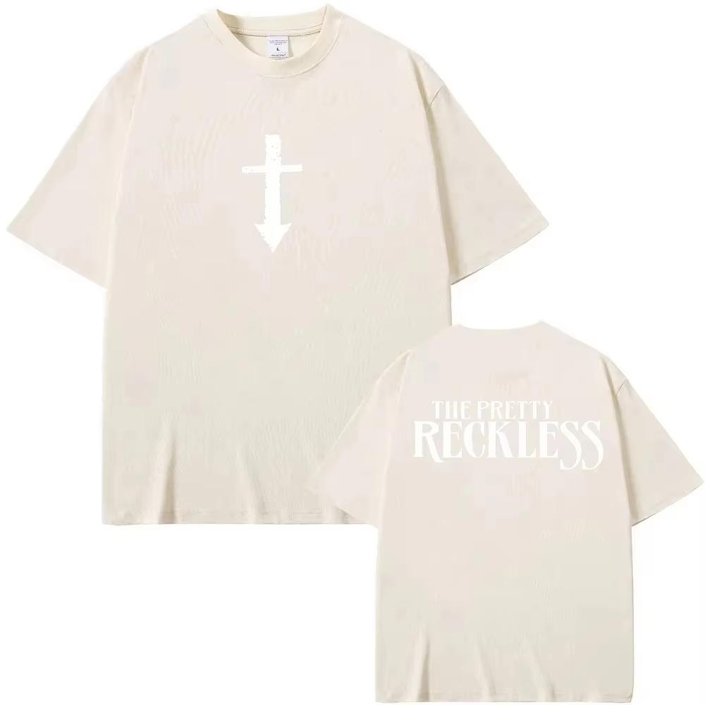 Vintage vyprané The Pretty Reckless Rocková kapela Hudební Merch Dárek pro fanouška Grafické tričko Pánské Dámské Tištěné Tričko Letní Ležérní Módní Oblečení Unisex Oversize