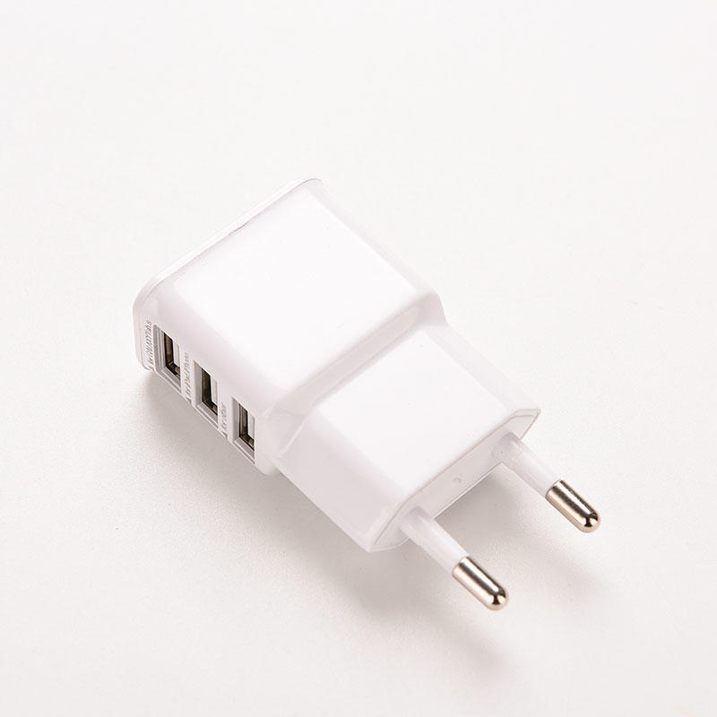 3 Ports Eu Plug Usb Wall Travel Ac Charger Adapter For Iphone Samsung Galaxy S5