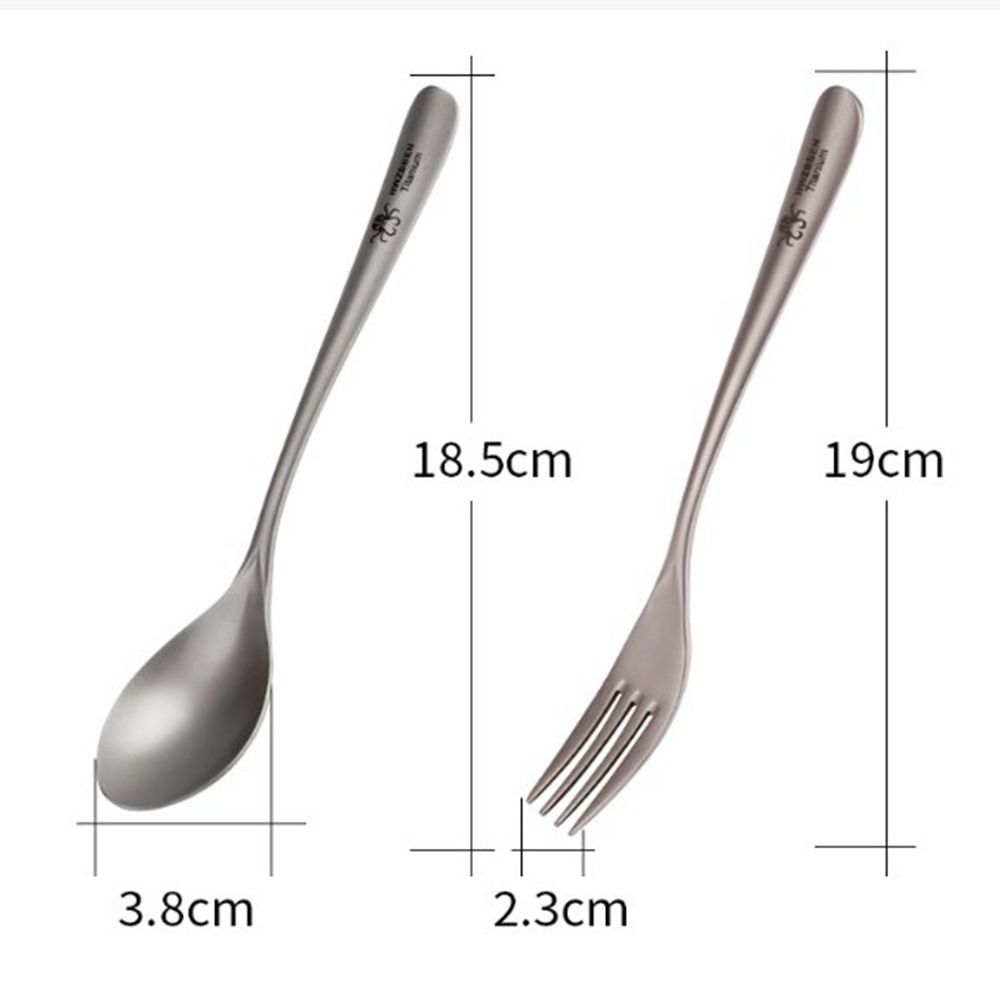 Environmental Outdoor Camping Fork Portable Cutlery Fork New Titanium Spoon  Outdoor Tool