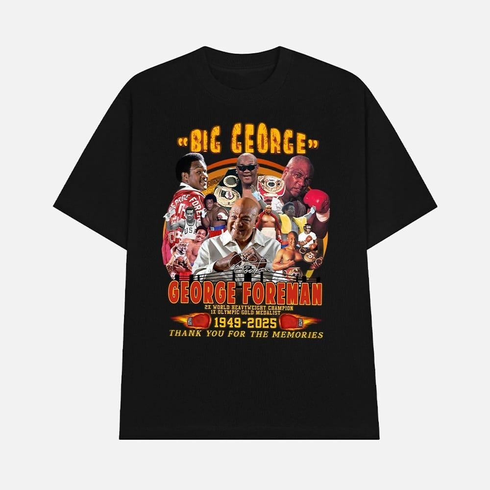 George Foreman 1949-2025 Thank You For The Memories All Size Shirt UR005 XL