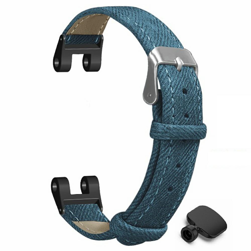 Pentru brățară ceas Garmin Lily, piele PU cu textură denim, curea ajustabilă