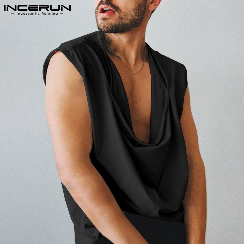 

INCERUN мужские летние жилеты с V-образным вырезом без рукавов майки