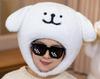 DOKiDOKi Dog Hat Cosplay [White] Dog Transformation Mask Halloween Headwear Plush Kigurumi Headgear Fluffy Cute Halloween [Used]