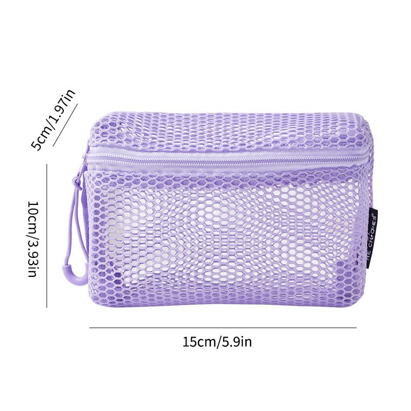 Netz-Reise-Kulturbeutel - Transparenter Reißverschluss-Reise-Organizer, Wiederverwendbare Kosmetik-Make-up-Tasche für Damen & Herren