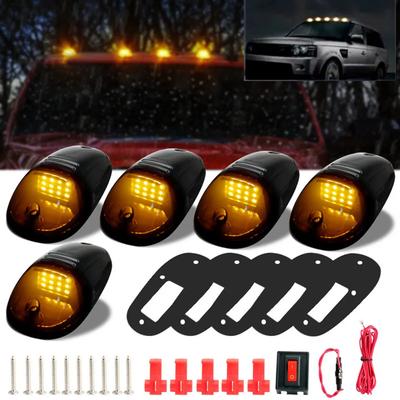 5PCS Clear Lens Cab Roof Running Lights Lamp Marker Car Lights for Car Truck Off Road LED CAB ROOF RUNNING LIGHT Car Styling