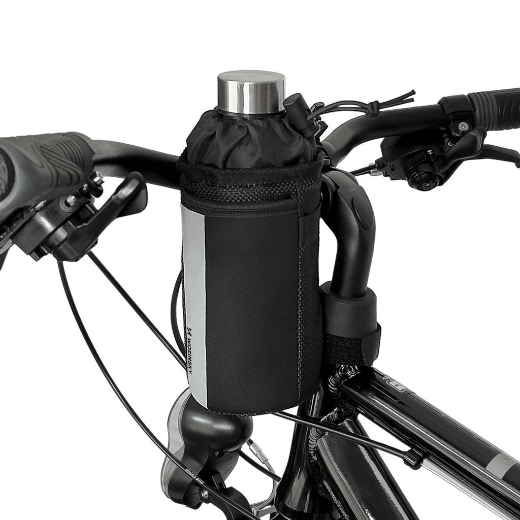 Thermal bottle bag for bike or scooter 1 l black