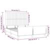 VidaXL Bed Frames with Headboard Blue 140 X 200 Cm Fabric3125225